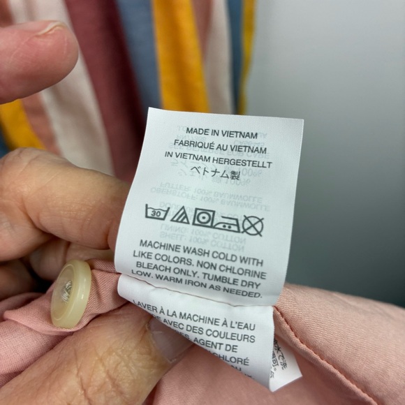 Madewell Tie-Front Cut-Out Sherbet Stripe Dress - Picture 11 of 11